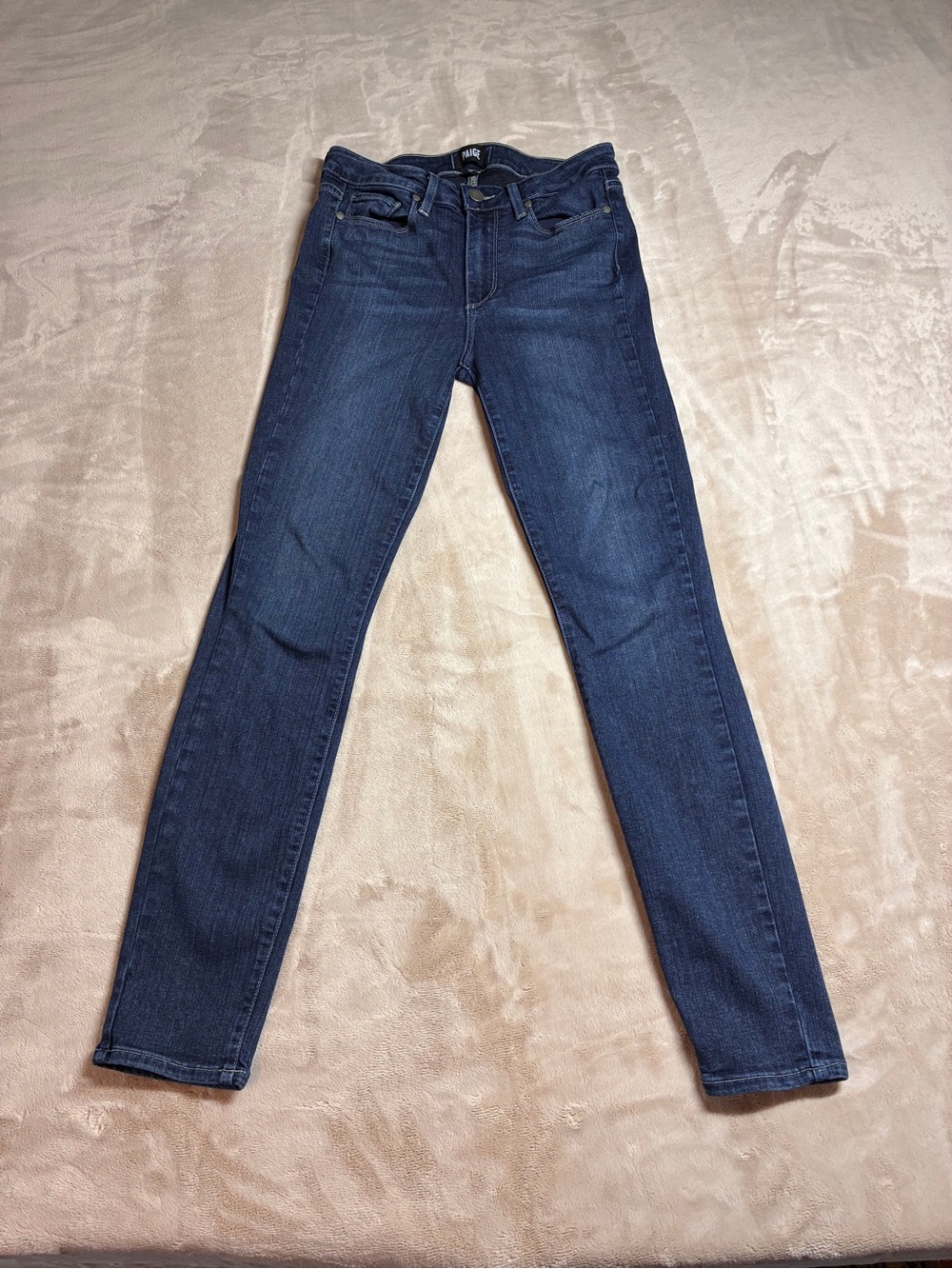 PAIGE Hoxton Ankle Charing Dark Wash High Rise Ultra Skinny Jeans Women 27